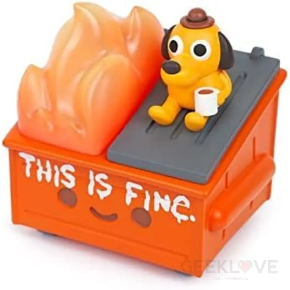 Dumpster Fire This Is Fine Vinyl Figure Art Toy