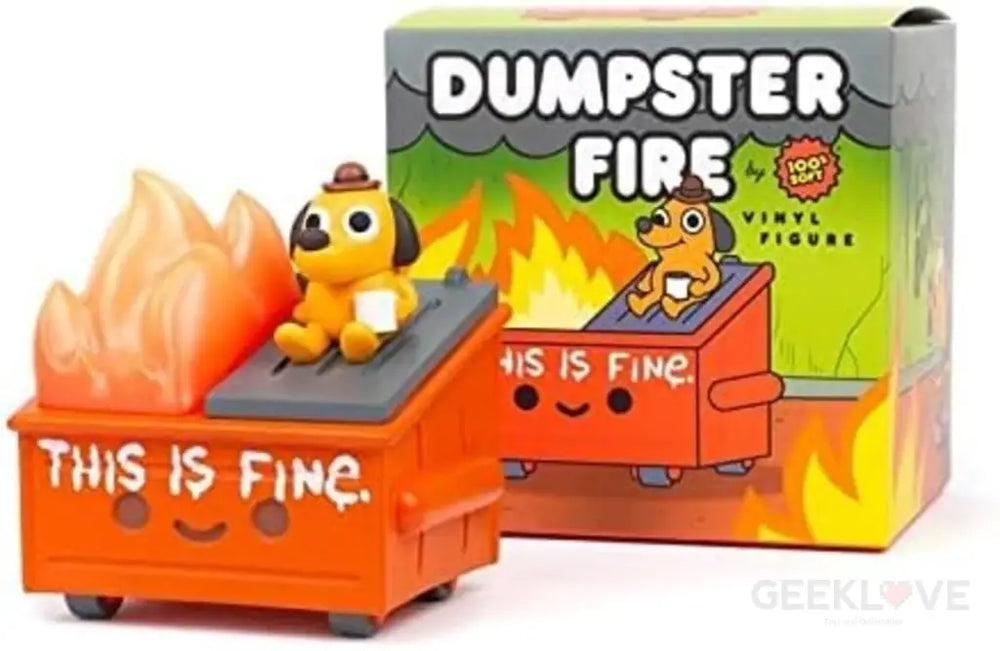 Dumpster Fire This Is Fine Vinyl Figure Pre Order Price Art Toy