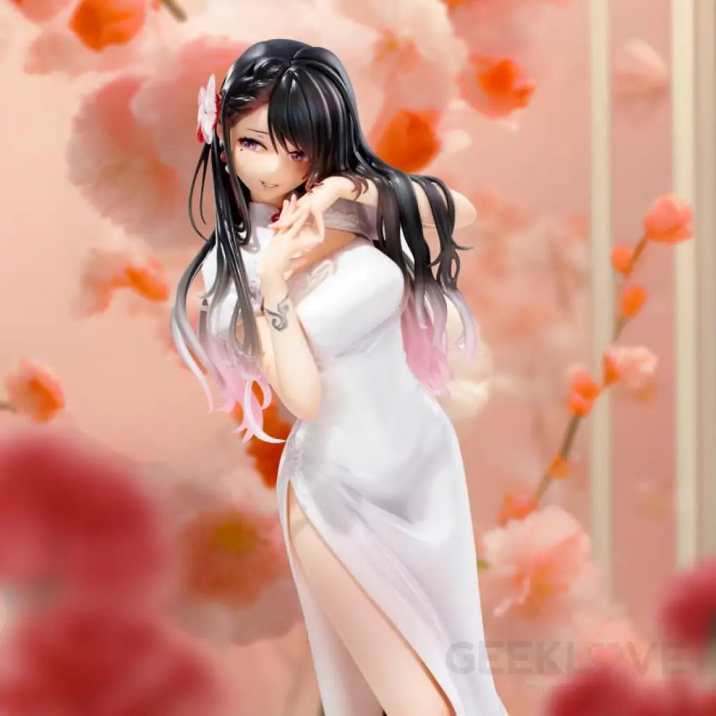 Mai Okuma Illustration Healing Type White Chinese Dress Lady Scale Figure Statue