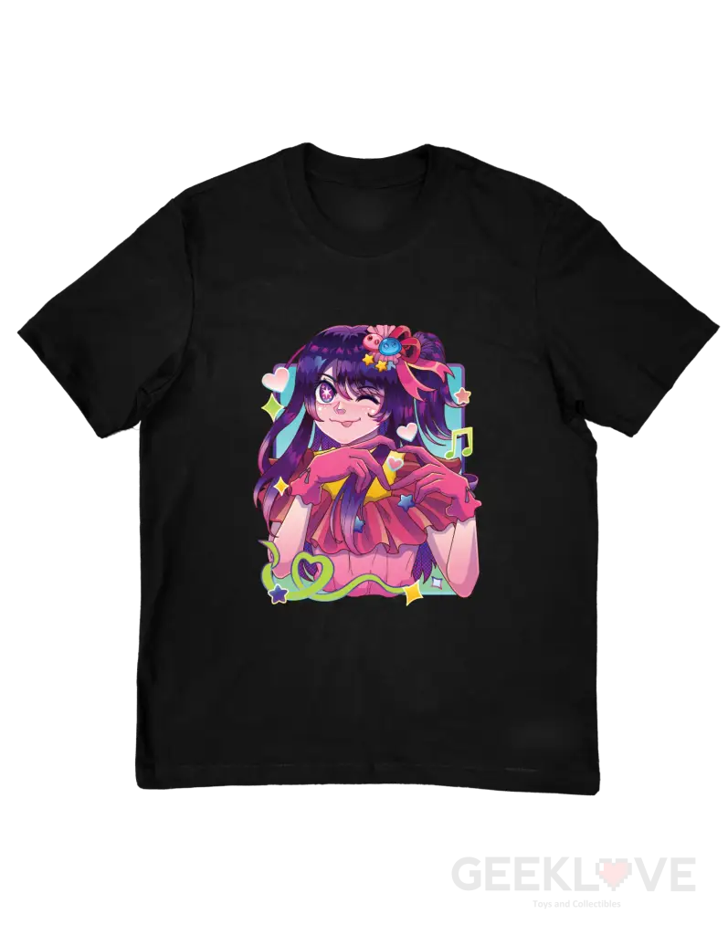 Ai Hoshino - Celestial Idol Premium Graphic Tee Xs / Black Apparel