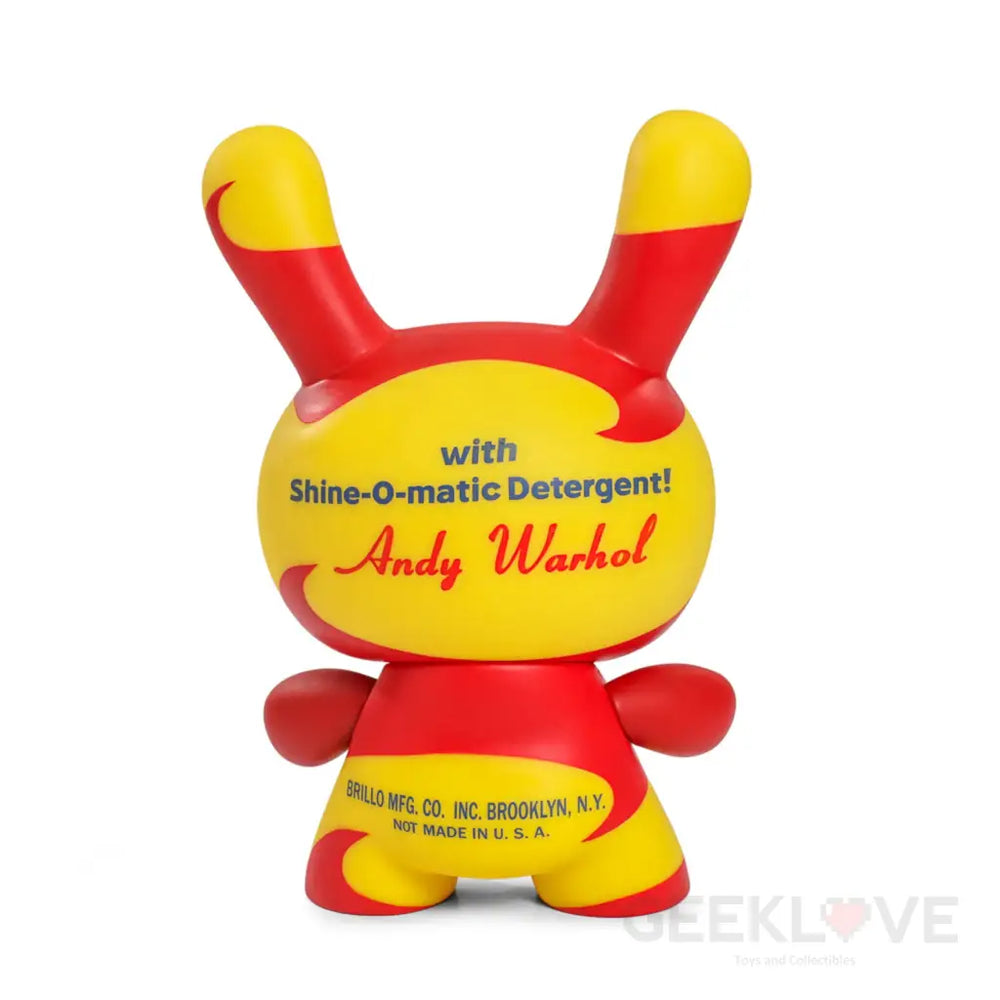 Andy Warhol 8 Masterpiece Vinyl Yellow Brillo Box Dunny Limited Edition Of 300 Designer/Art Toy