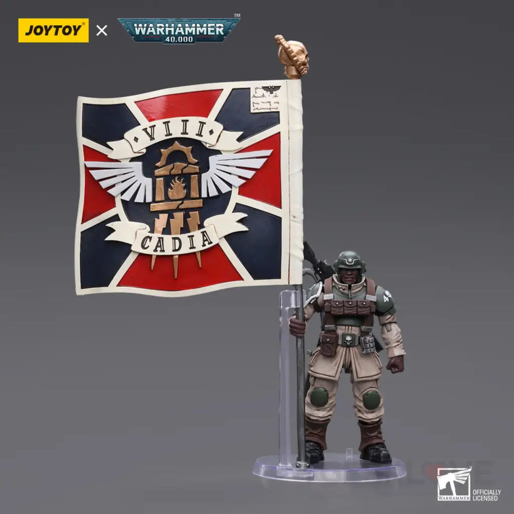 Astra Militarum Cadian Command Squad Veteran With Regimental Standard Pre Order Price Action Figure