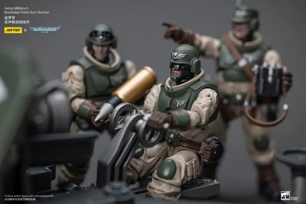 Astra Militarum Ordnance Team With Bombast Field Gun Artillery Action Figure