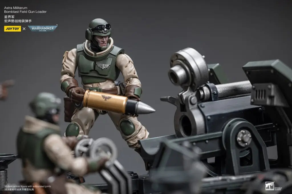 Astra Militarum Ordnance Team With Bombast Field Gun Artillery Action Figure