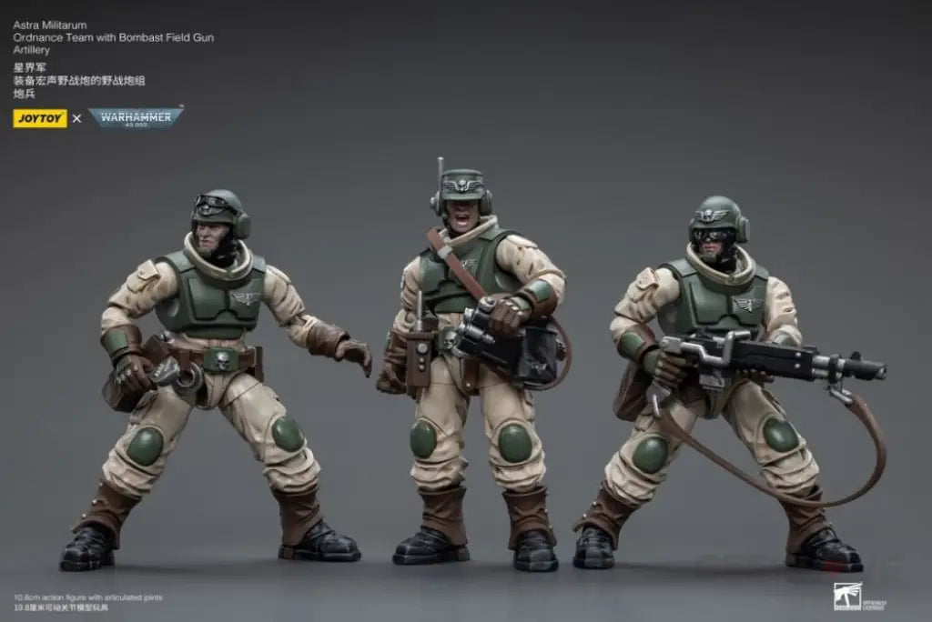 Astra Militarum Ordnance Team With Bombast Field Gun Artillery Action Figure