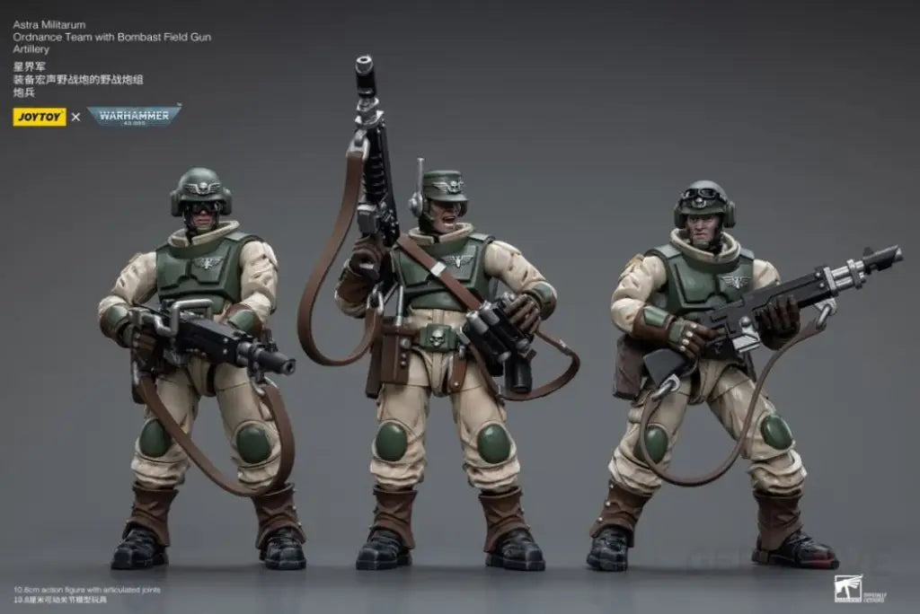 Astra Militarum Ordnance Team With Bombast Field Gun Artillery Action Figure