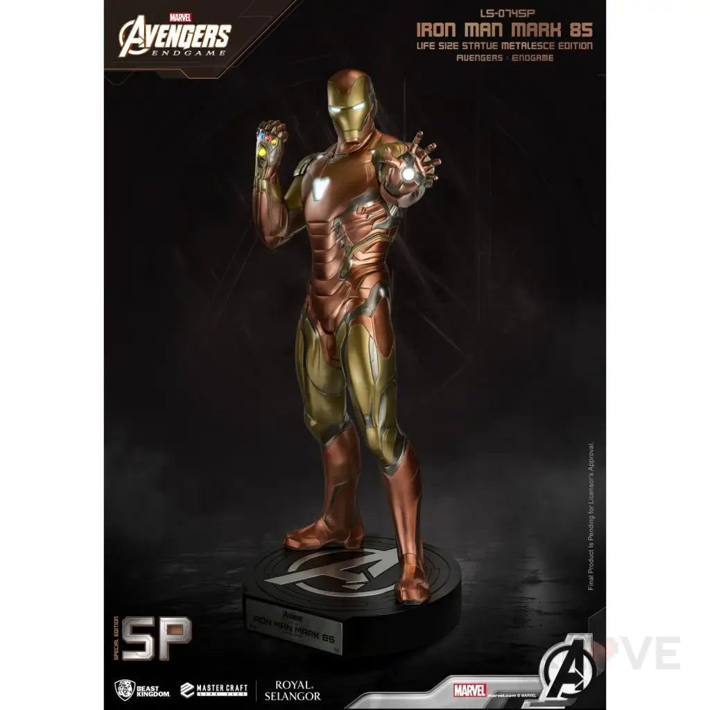Avengers: Endgame Iron Man Mark 85 Life-Size Statue Metalesce Edition - GeekLoveph