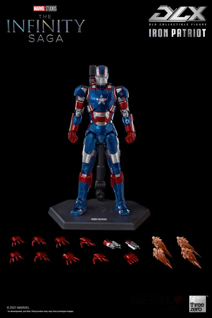 Avengers: Infinity Saga DLX Iron Patriot 1/12 Scale Figure - GeekLoveph