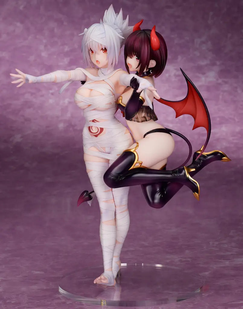 Ayakashi Triangle Matsuri Kazamaki & Suzu Kanade Shirogane Statue