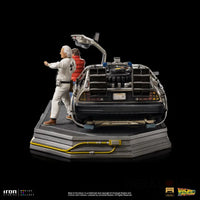 Back To The Future Delorean Full Set Deluxe 1/10 Art Scale Statue Preorder