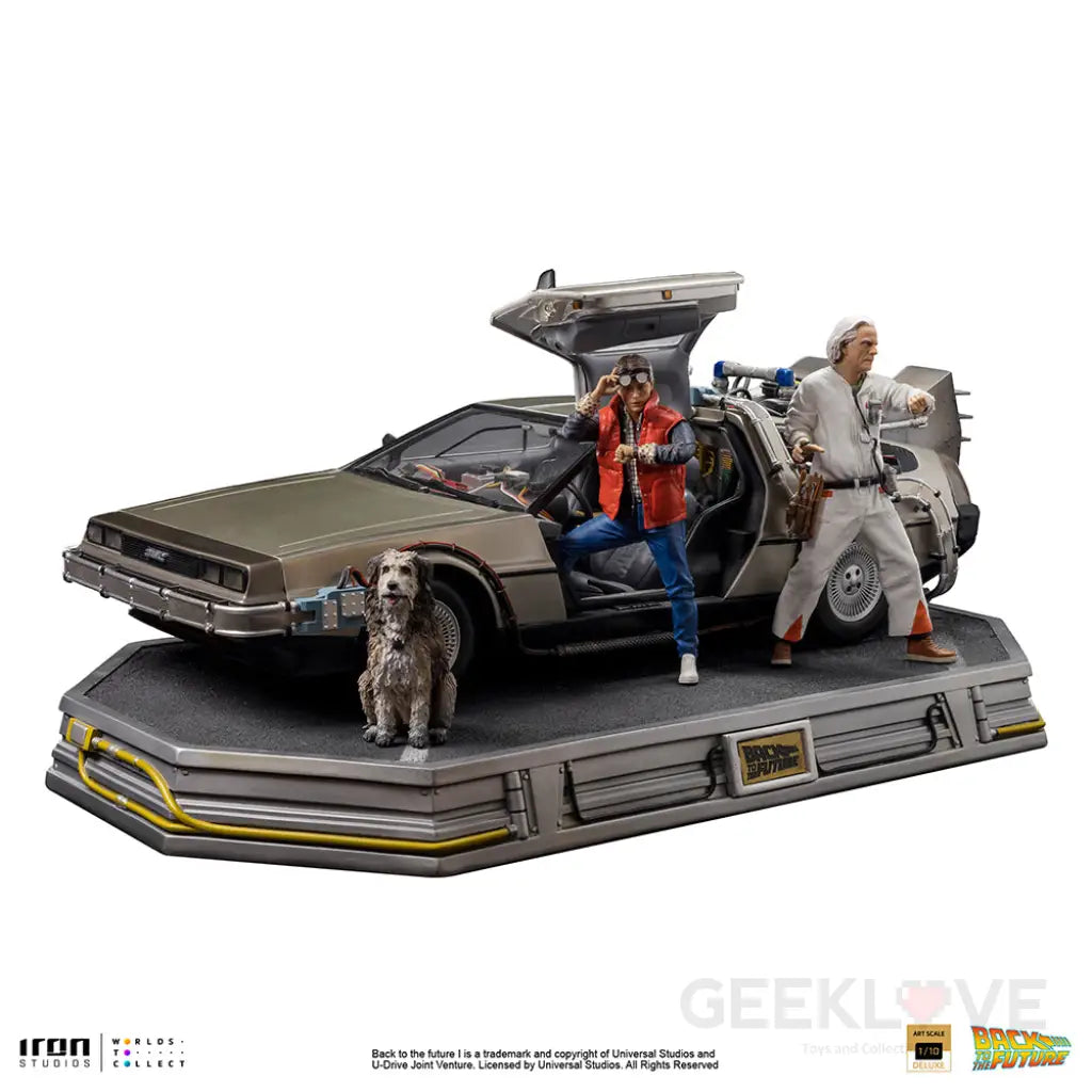 Back To The Future Delorean Full Set Deluxe 1/10 Art Scale Statue Preorder