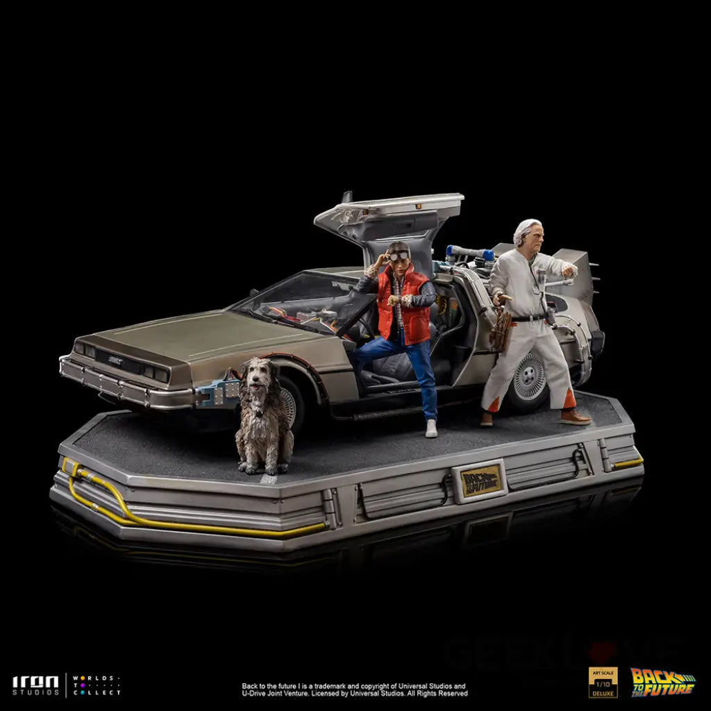 Back To The Future Delorean Full Set Deluxe 1/10 Art Scale Statue Preorder