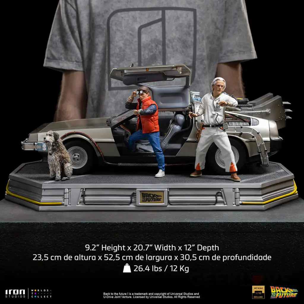 Back To The Future Delorean Full Set Deluxe 1/10 Art Scale Statue Preorder