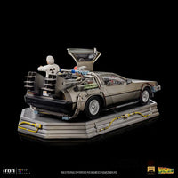 Back To The Future Delorean Full Set Deluxe 1/10 Art Scale Statue Preorder