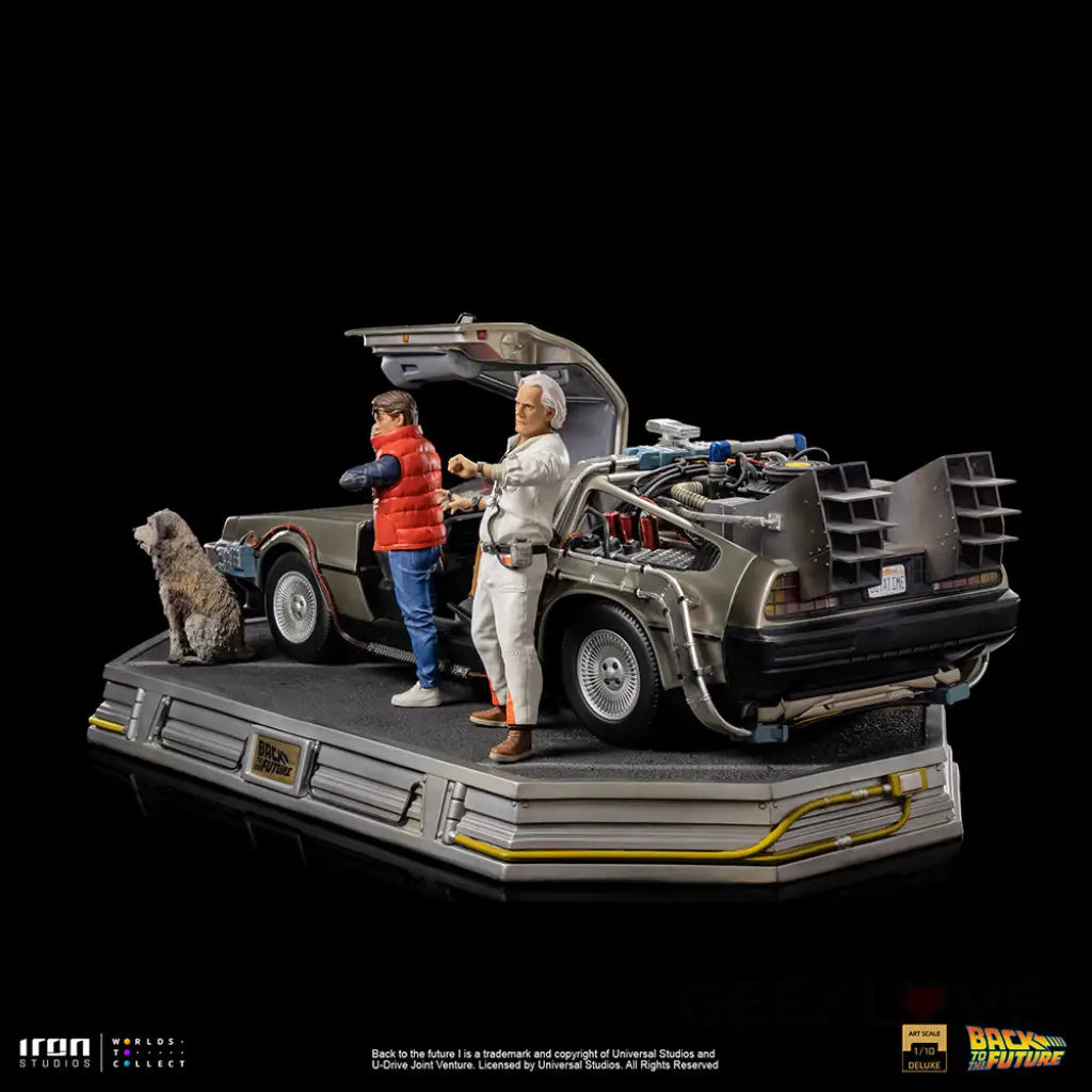 Back To The Future Delorean Full Set Deluxe 1/10 Art Scale Statue Preorder