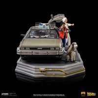 Back To The Future Delorean Full Set Deluxe 1/10 Art Scale Statue Preorder