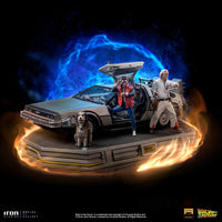 Back To The Future Delorean Full Set Deluxe 1/10 Art Scale Statue Preorder