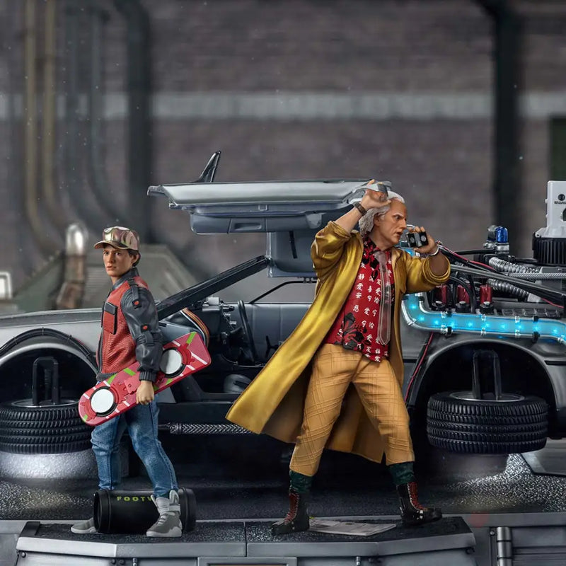 Back to the Future Part II DeLorean Full Set Art Scale 1/10 Statue