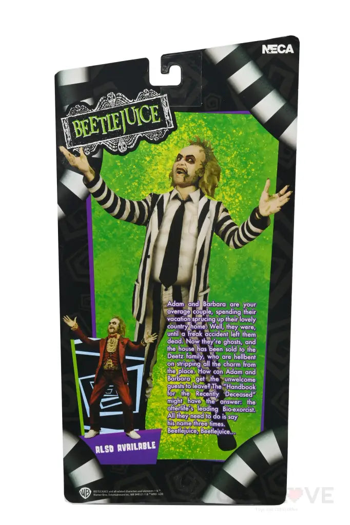 Beetlejuice (1988) Black And White Striped Suit In Blister Packaging Action Figure