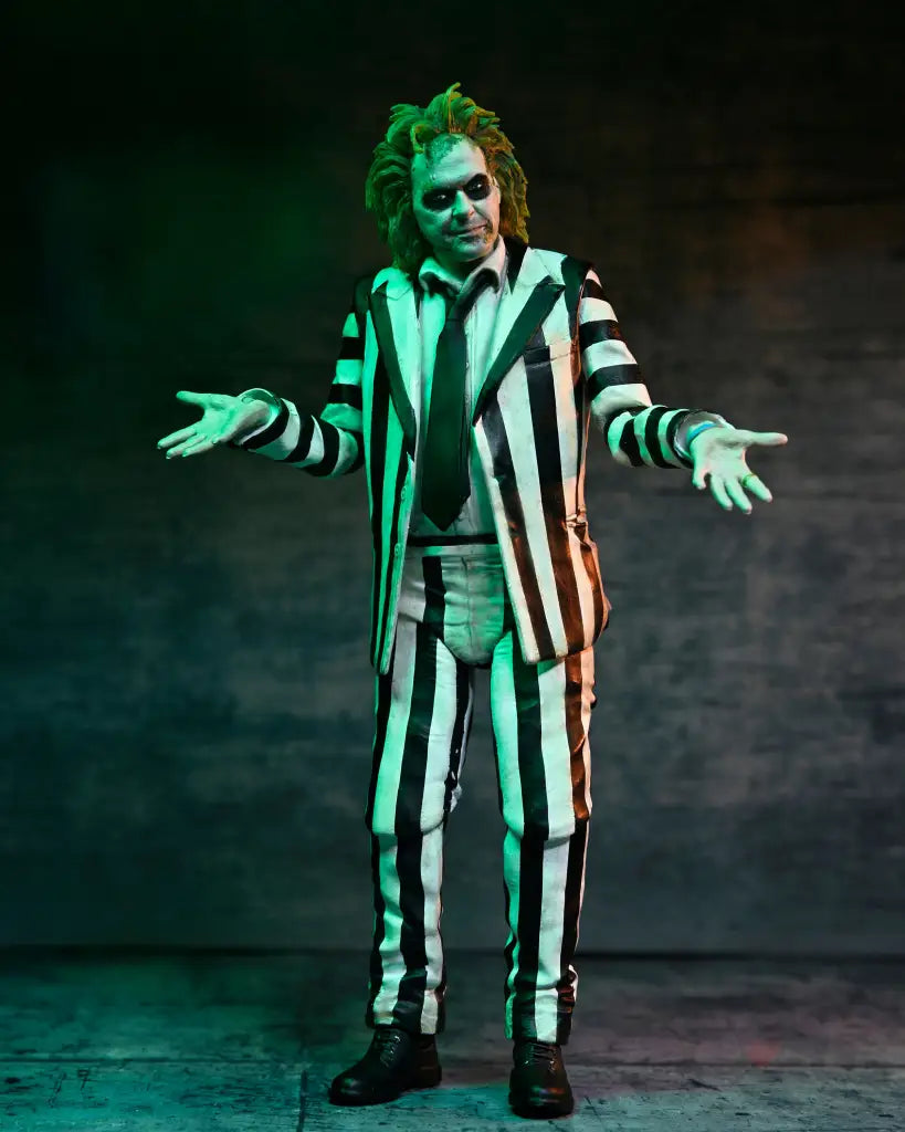 Beetlejuice Ultimate Striped Suit Beetlejuice Action Figure