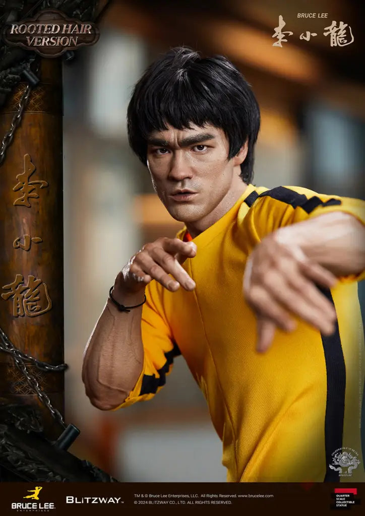 Blitzway Bruce Lee Tribute 50Th Anniversary Grafted Hair Version 1/4 Scale Figure