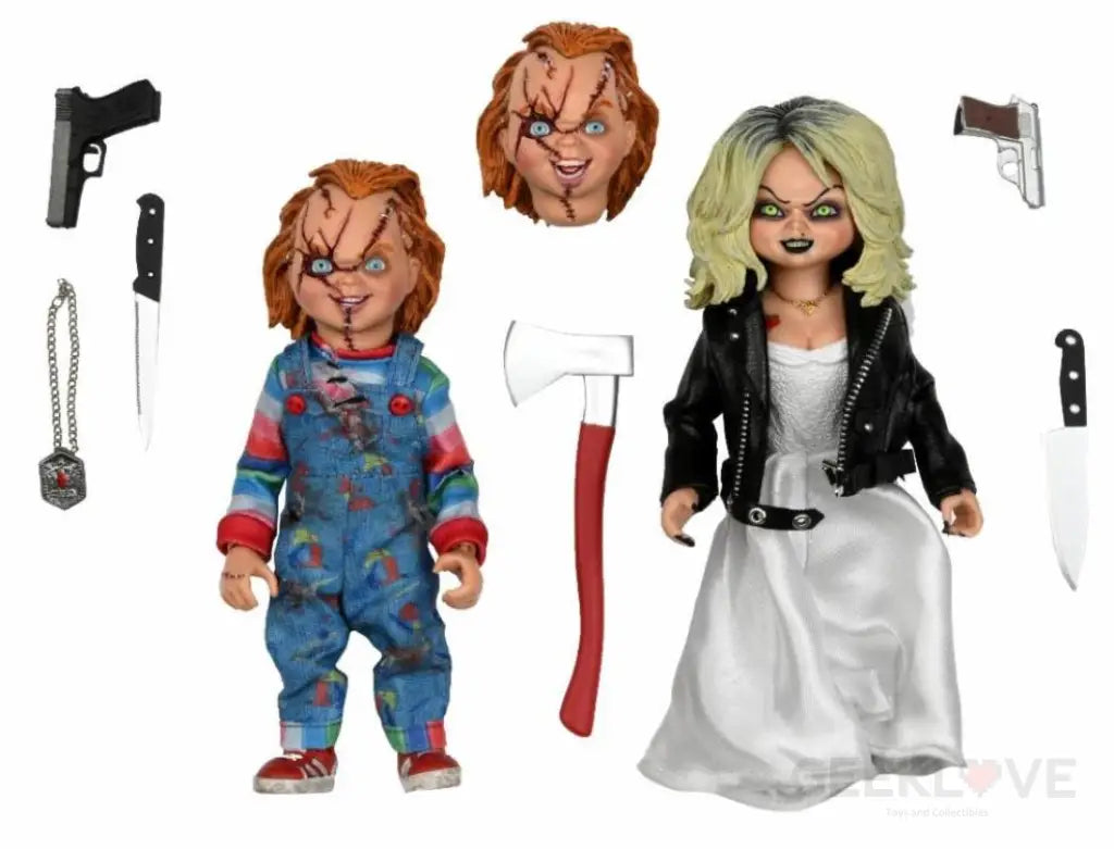 Bride of Chucky Chucky and Tiffany Clothed Figure Two-Pack - GeekLoveph