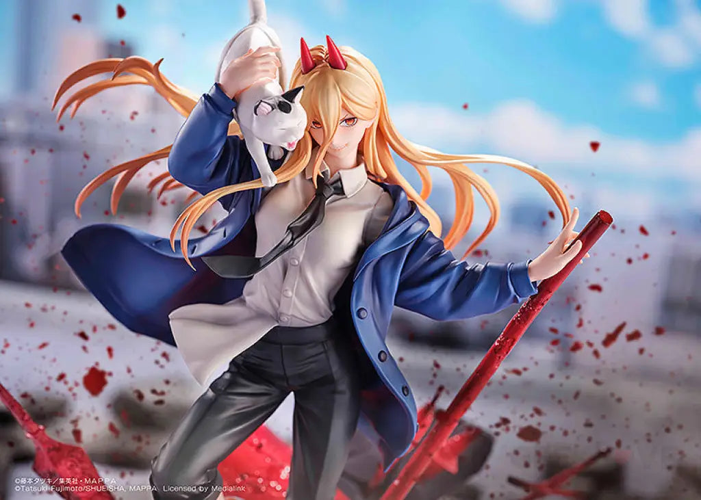 Chainsaw Man Figure Power & Meowy Scale