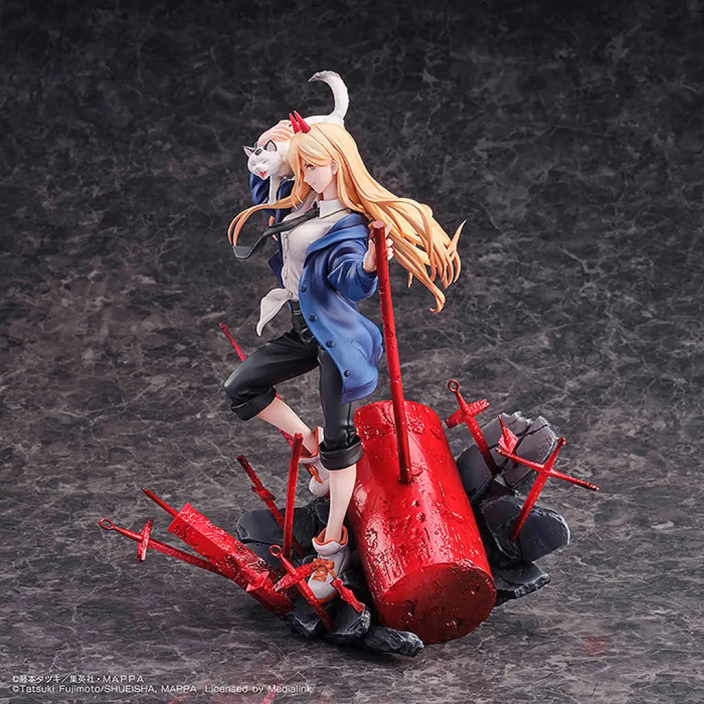 Chainsaw Man Figure Power & Meowy Scale