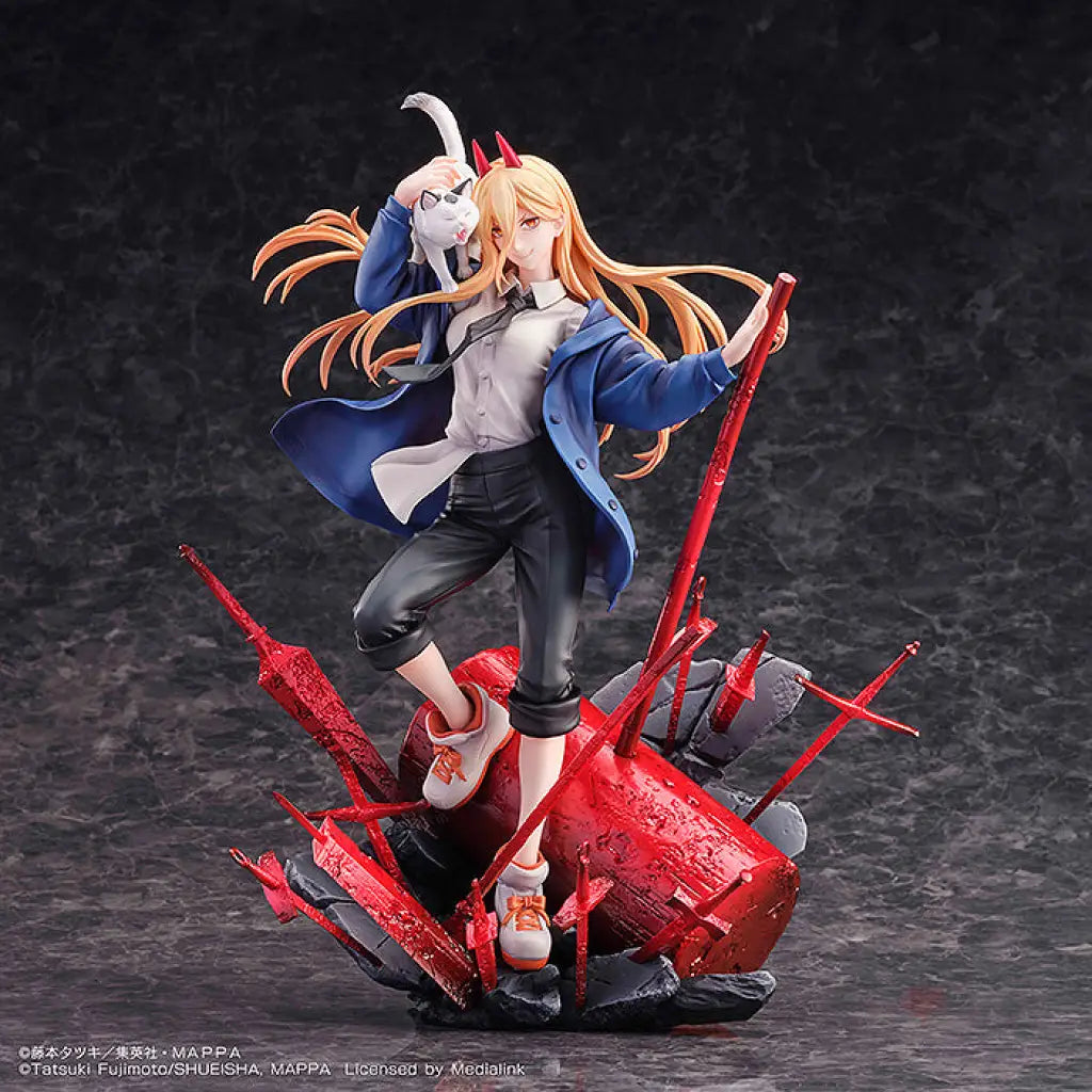 Chainsaw Man Figure Power & Meowy Scale
