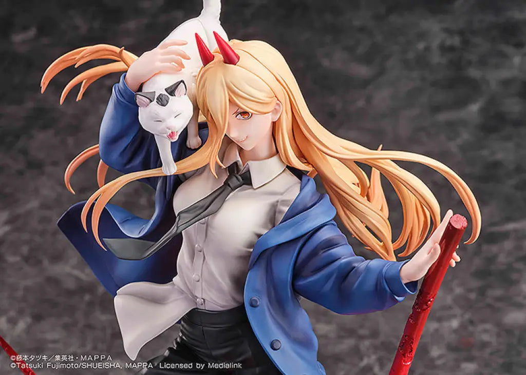 Chainsaw Man Figure Power & Meowy Scale