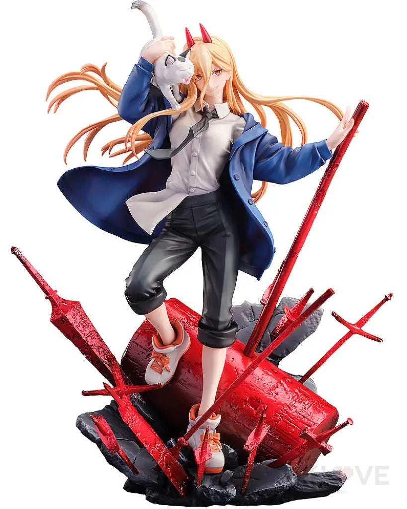 Chainsaw Man Figure Power & Meowy Scale