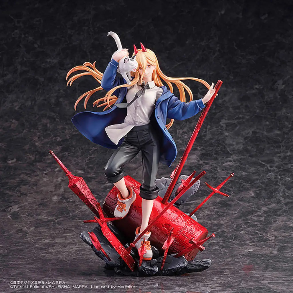 Chainsaw Man Figure Power & Meowy Scale