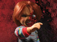 Child's Play 3 Mezco Designer Series Talking Pizza Face Chucky - GeekLoveph