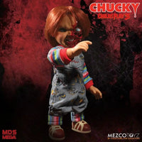 Child's Play 3 Mezco Designer Series Talking Pizza Face Chucky - GeekLoveph