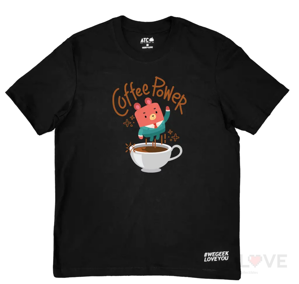 Coffee Bear Premium Geek Tee Xs / Black Apparel