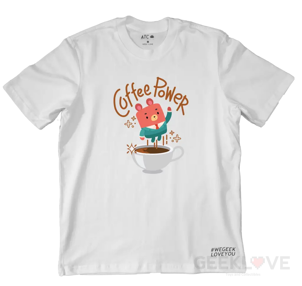 Coffee Bear Premium Geek Tee Xs / White Apparel