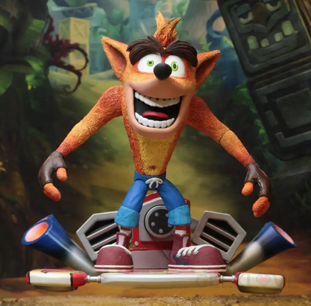 Crash Bandicoot Hoverboard Crash Deluxe Figure - GeekLoveph