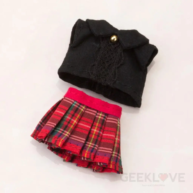 Cu-Poche Extra Blouse & Skirt- Black & Red