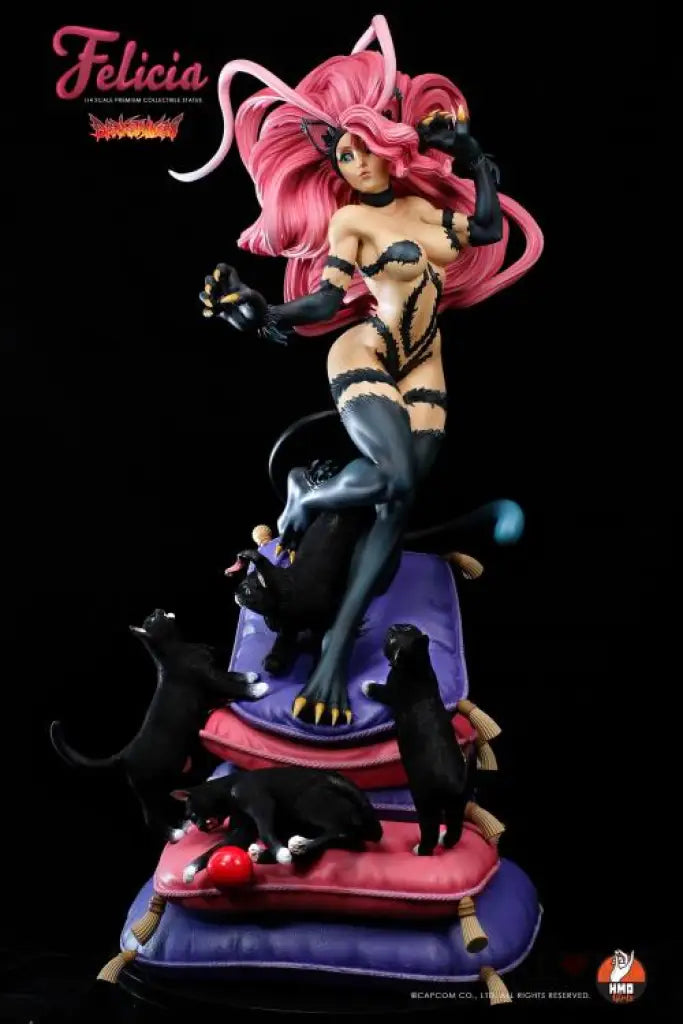 Darkstalkers Felicia (Black Ver.) 1/4 Scale Statue - GeekLoveph
