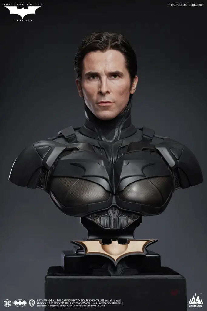 Deluxe Edition Christian Bale 1/1 Bust + The Dark Knight Batman Statue (With Interchangeable Head