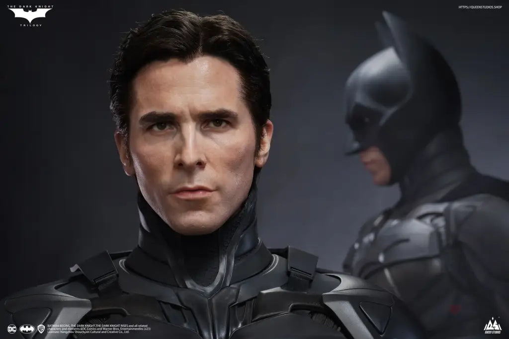 Deluxe Edition Christian Bale 1/1 Bust + The Dark Knight Batman Statue (With Interchangeable Head