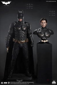 Deluxe Edition Christian Bale 1/1 Bust + The Dark Knight Batman Statue (With Interchangeable Head