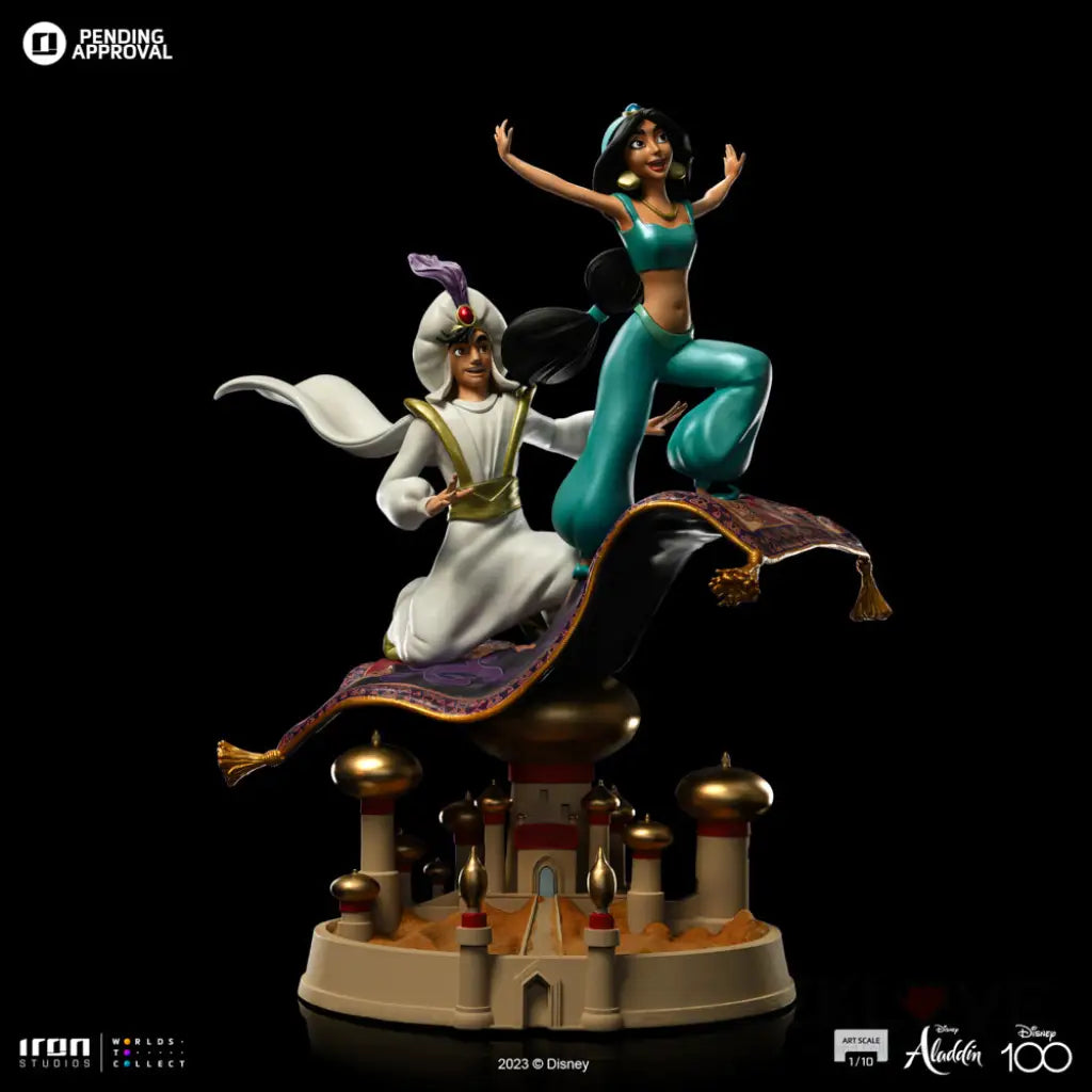 Disney 100Th - Aladdin And Jasmine 1/10 Art Scale Statue Figure