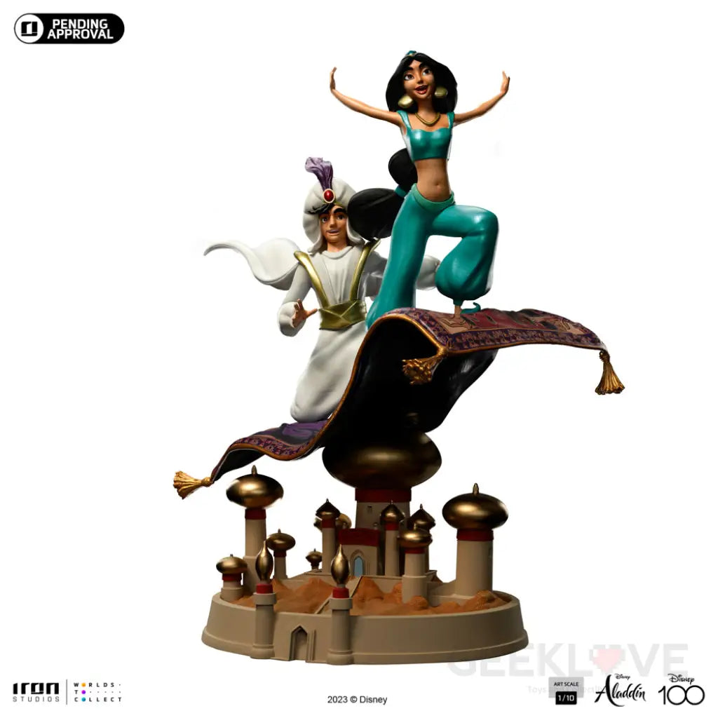 Disney 100Th - Aladdin And Jasmine 1/10 Art Scale Statue Figure