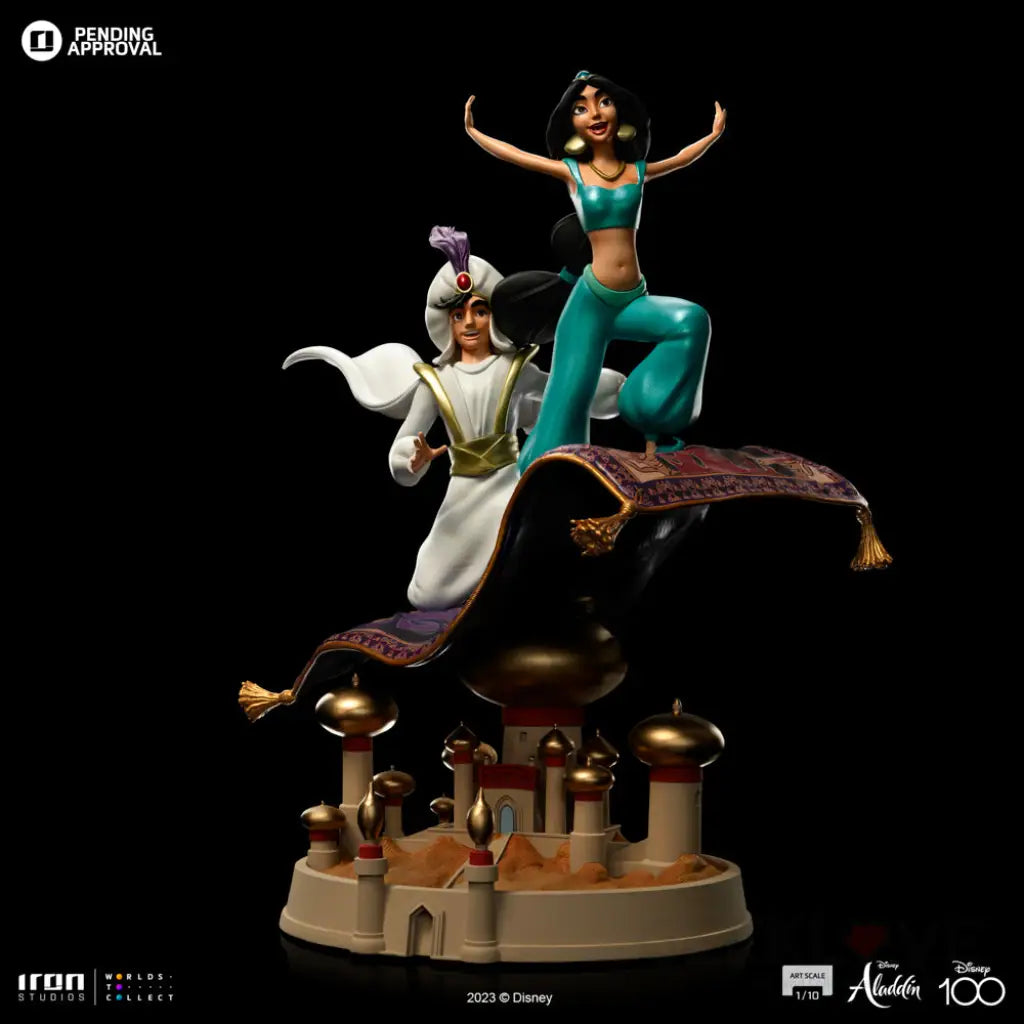 Disney 100Th - Aladdin And Jasmine 1/10 Art Scale Statue Figure