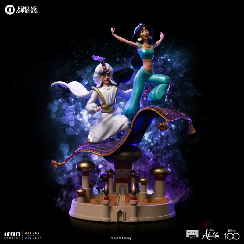 Disney 100TH - Aladdin - Aladdin and Jasmine - 1/10 Art Scale Statue