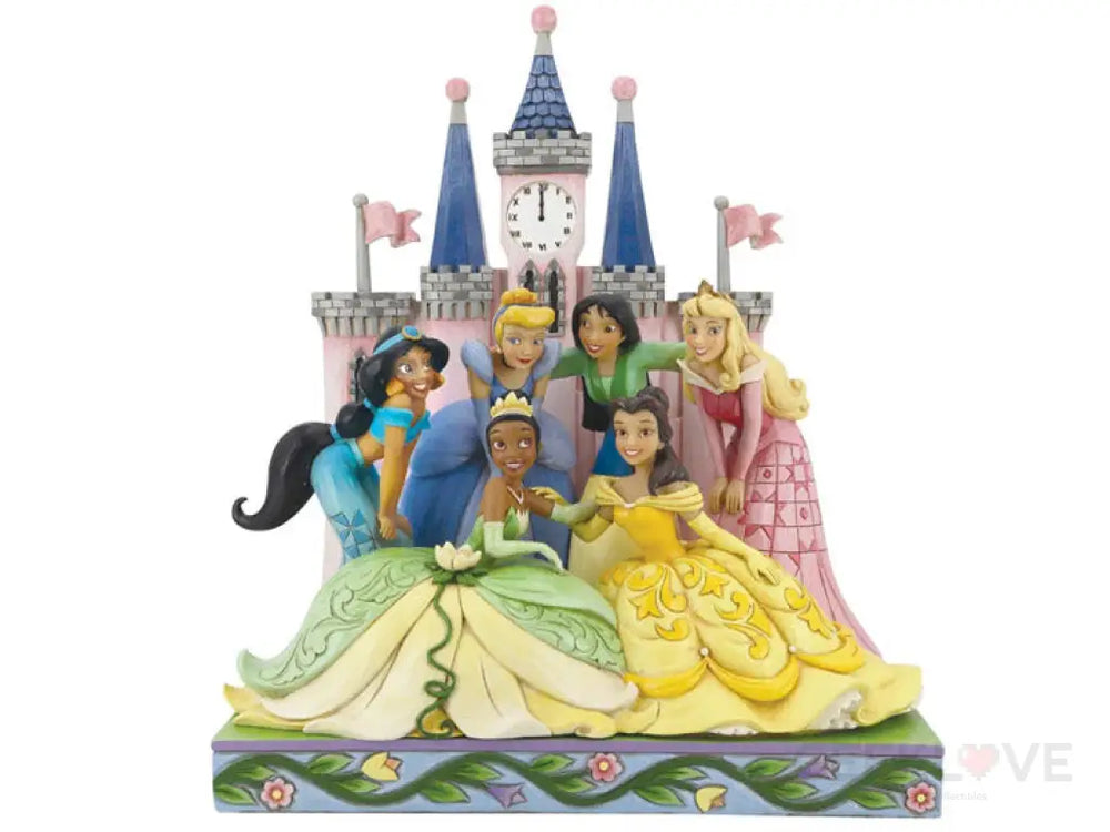 Disney Traditoins Beautiful And Brave Princess Group In Castle Pre Order Price Statue