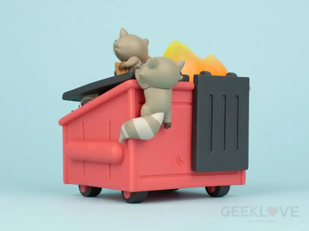Dumpster Fire Trash Panda Vinyl Figure Designer/Art Toy