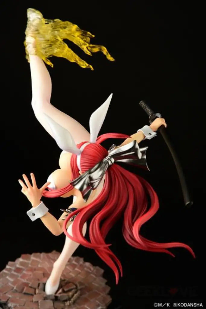 Erza Scarlet High Kick Ver. White Bunny Scale Figure