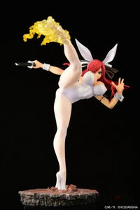 Erza Scarlet High Kick Ver. White Bunny Scale Figure